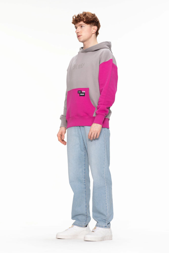 Hoodie 410 gsm - grau/pink