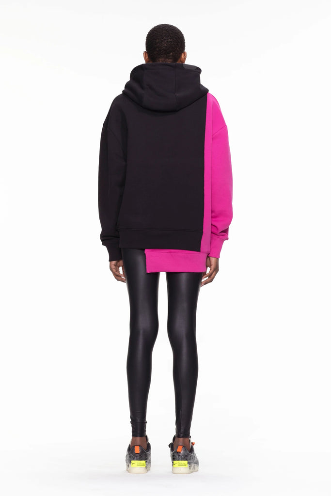 Hoodie 410 gsm - schwarz/pink