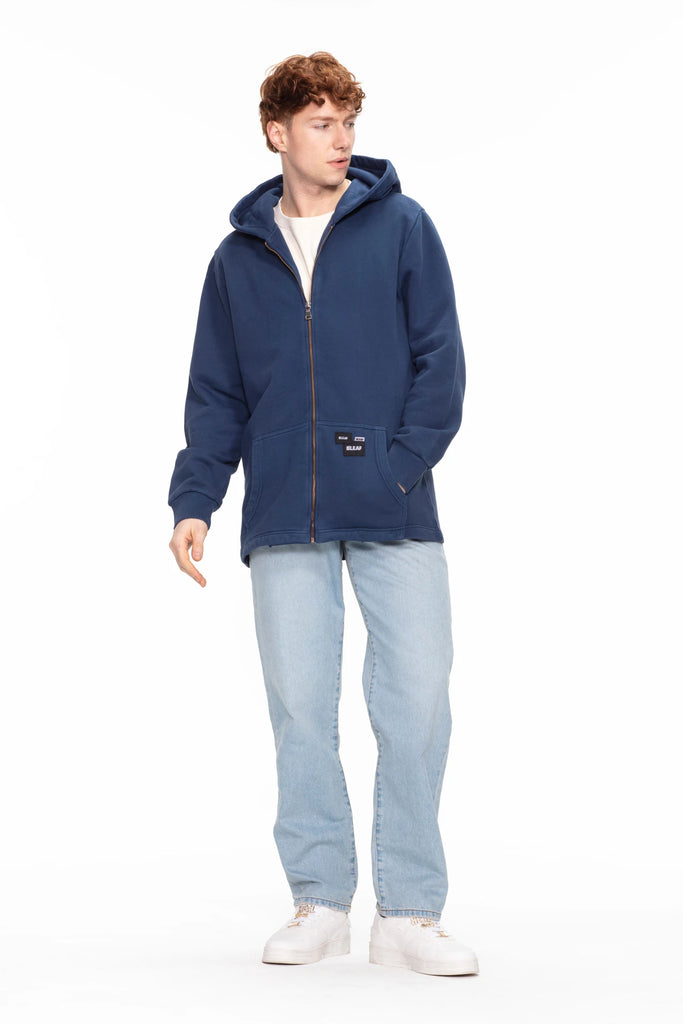 Hooded Zip Jacket 410 gsm - blau